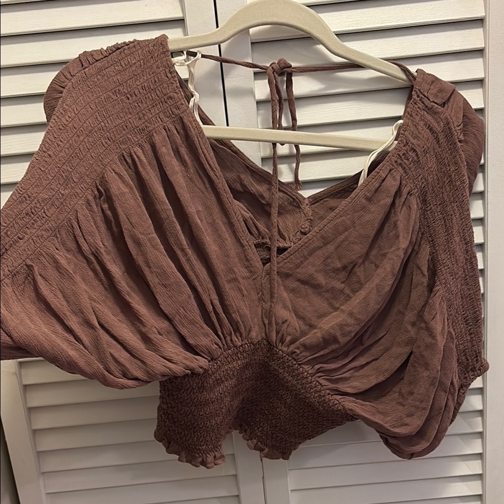 Women's Smocked Mauve Top